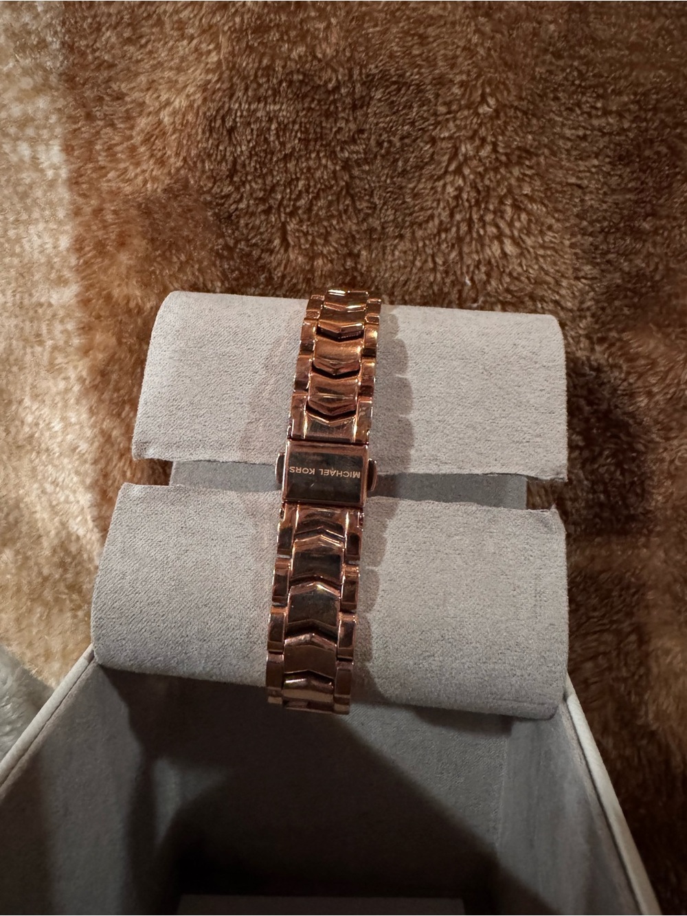 Michael Kors Rose Gold Crystal Bezel Women's Bracelet Watch - Picture 4 of 7